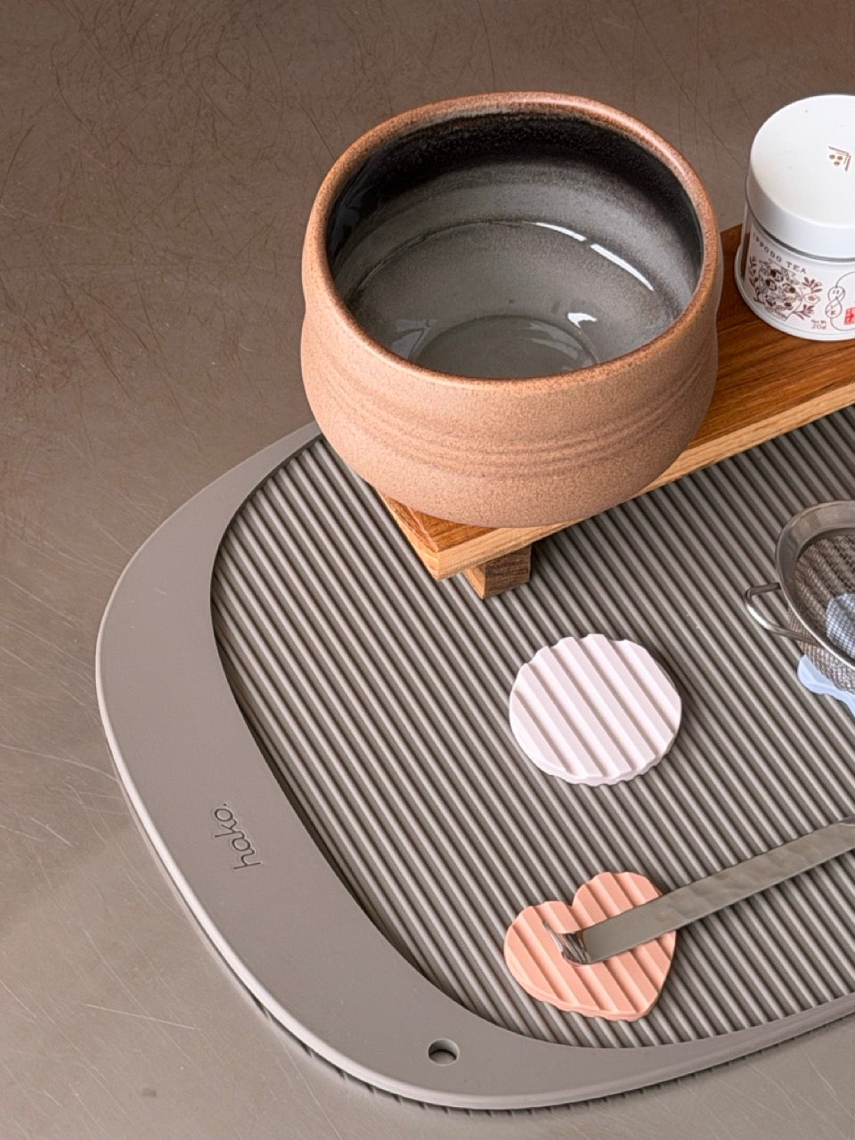 hako Silicone Bar Mat (with Circle + Heart + Star Silicone Fixture)