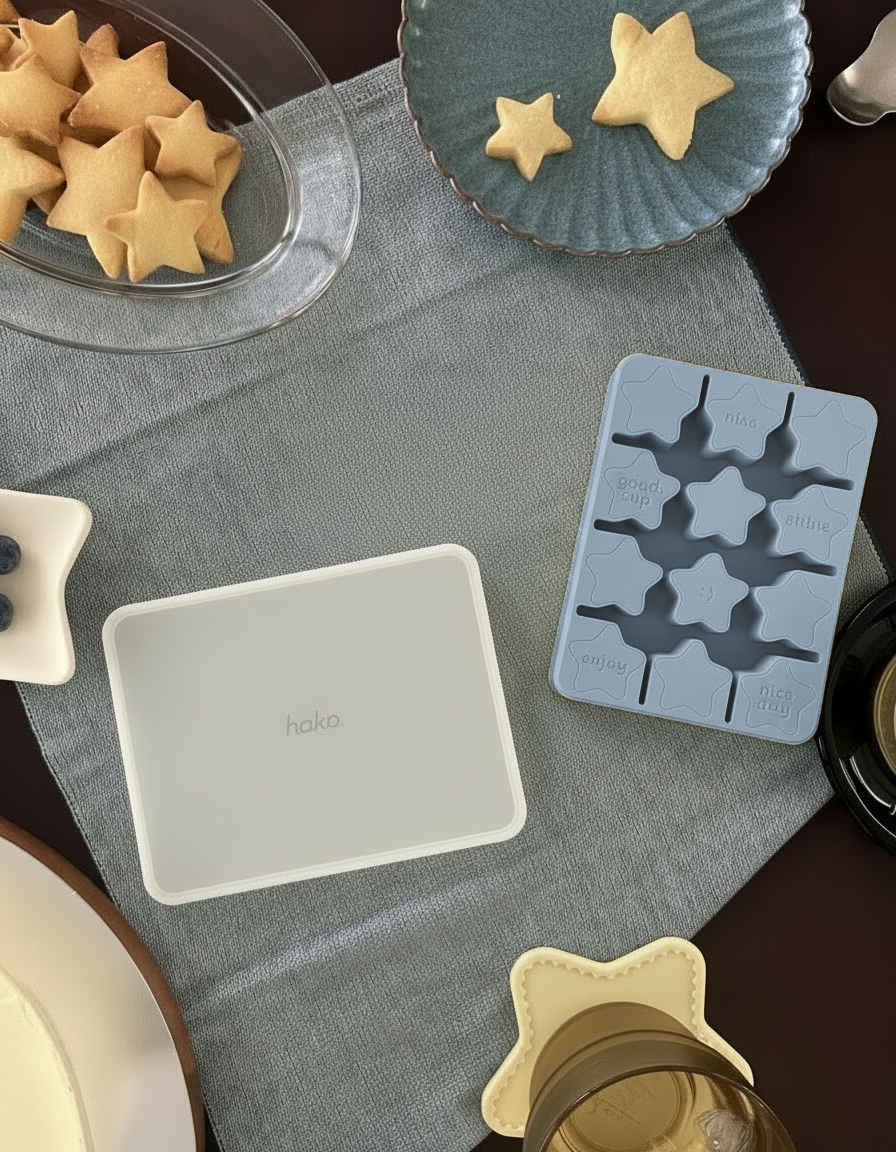 hako Star Silicone Ice Tray with Lid
