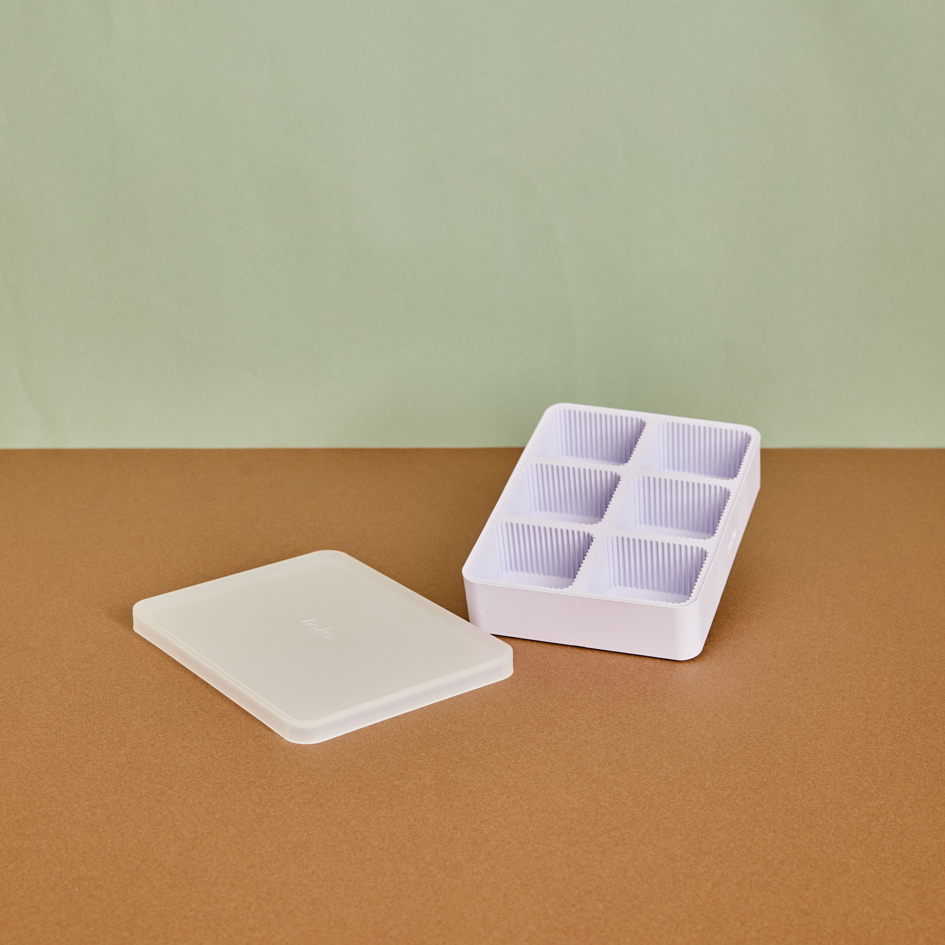 hako Large Silicone Ice Tray 6 cubes with Lid