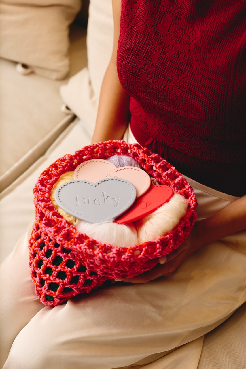 hako Silicone Heart Coaster Lucky Bunny